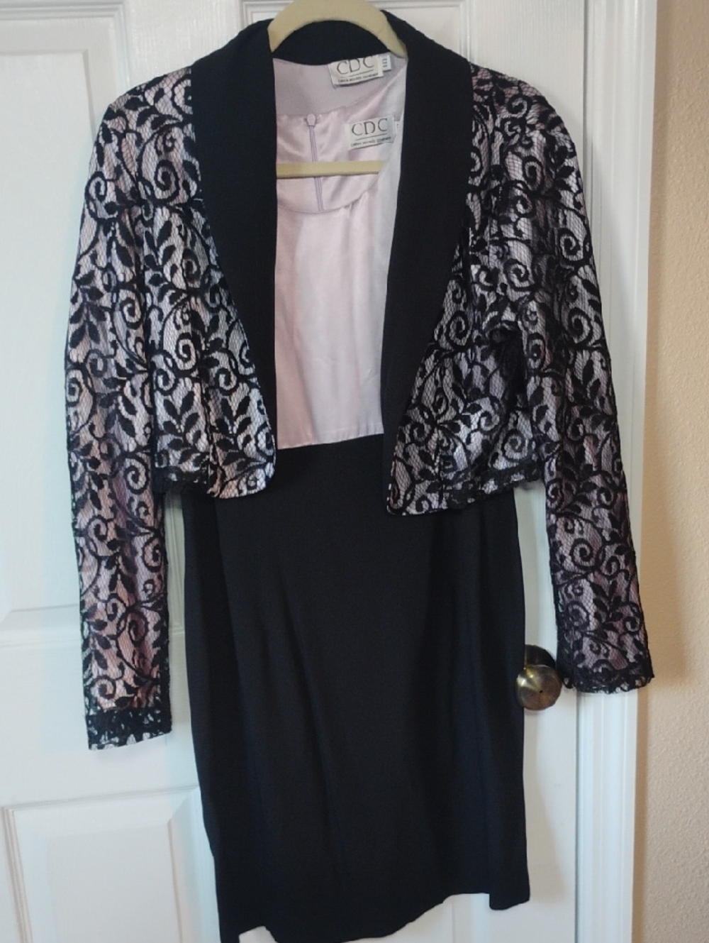 CDC Caren Desiree Lace Suit Empire Waist Evening Dress Size 10